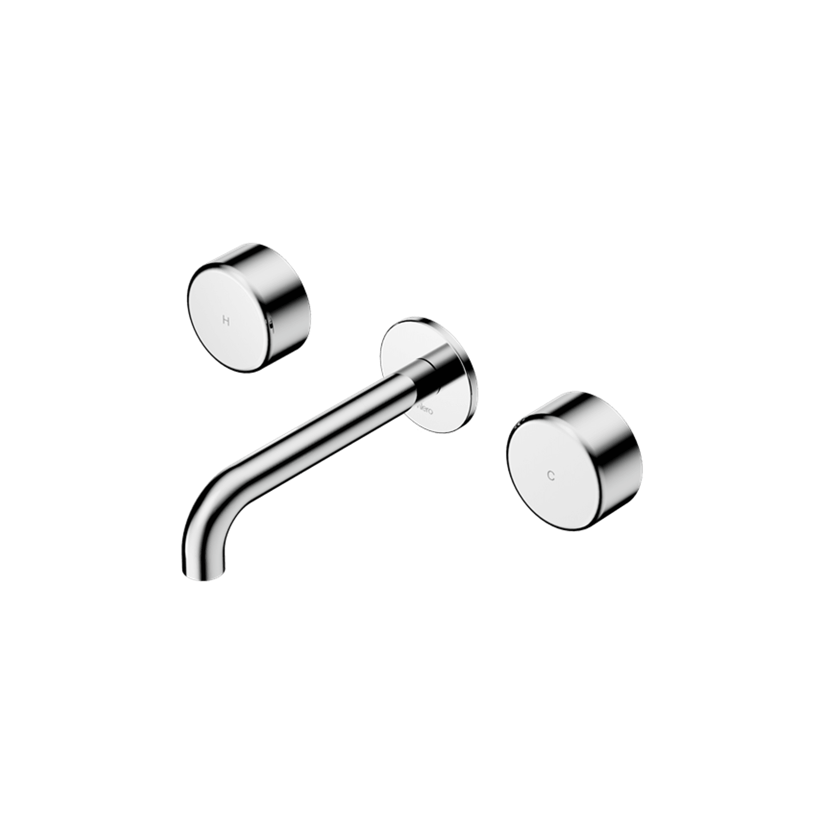 Serenity Wall Basin Set 220mm Spout With Metal Handle Chrome gallery detail image