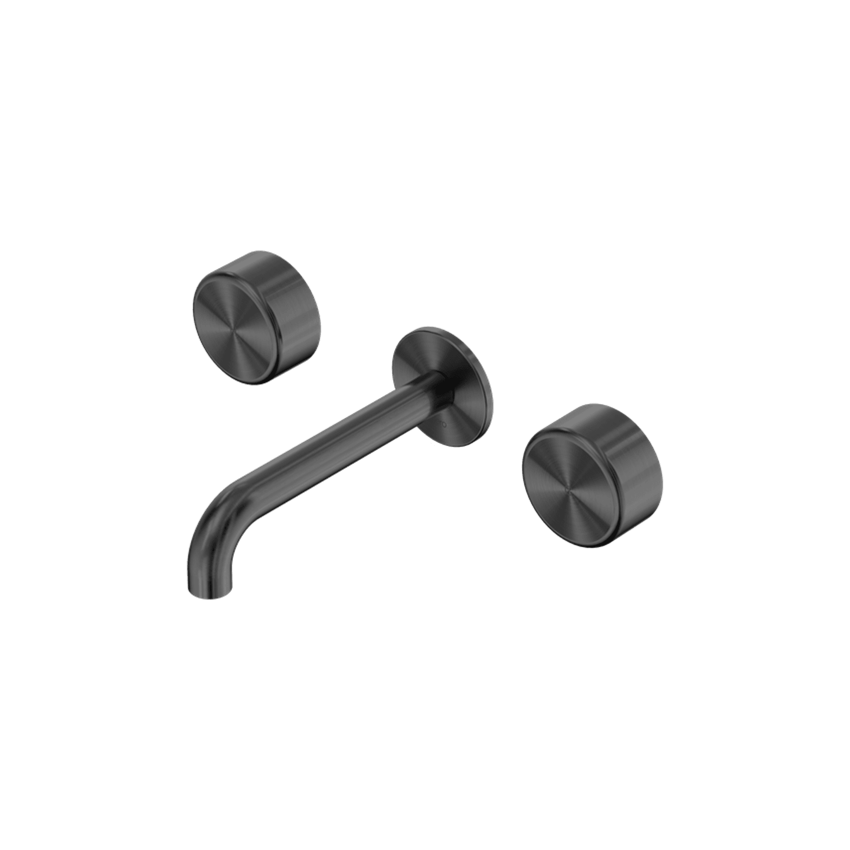 Serenity Wall Basin Set 185mm Spout With Metal Handle Gun Metal gallery detail image