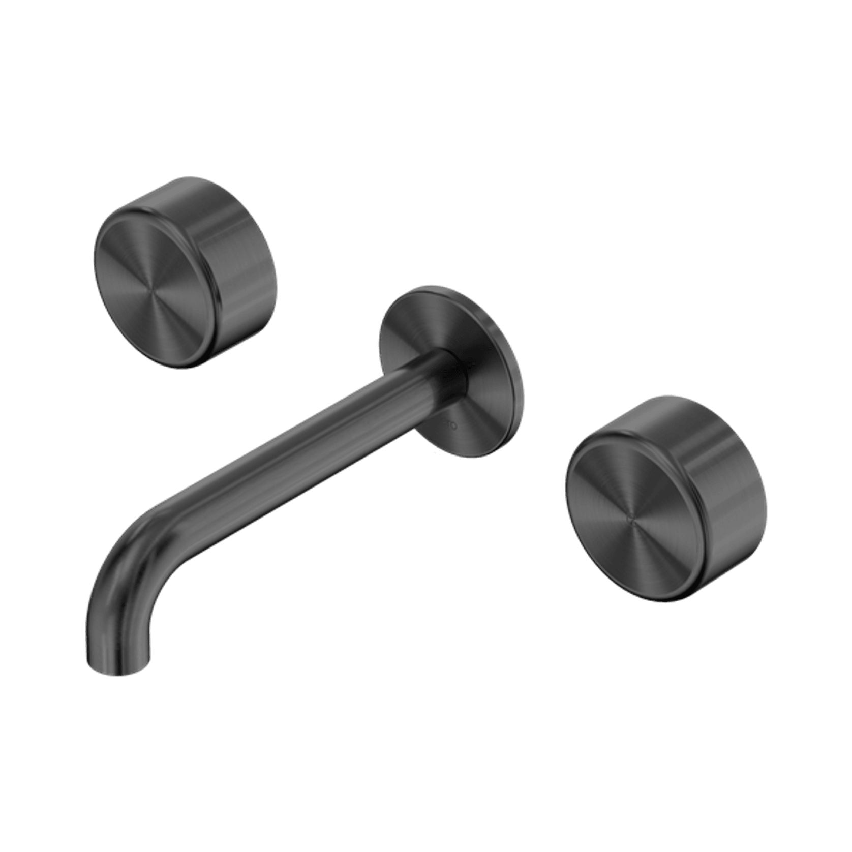 Serenity Wall Basin Set 185mm Spout With Metal Handle Gun Metal gallery detail image