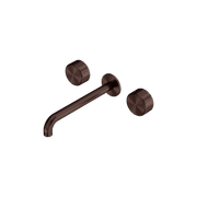 Serenity Wall Basin Set 220mm Spout With Metal Handle Rome Bronze gallery detail image