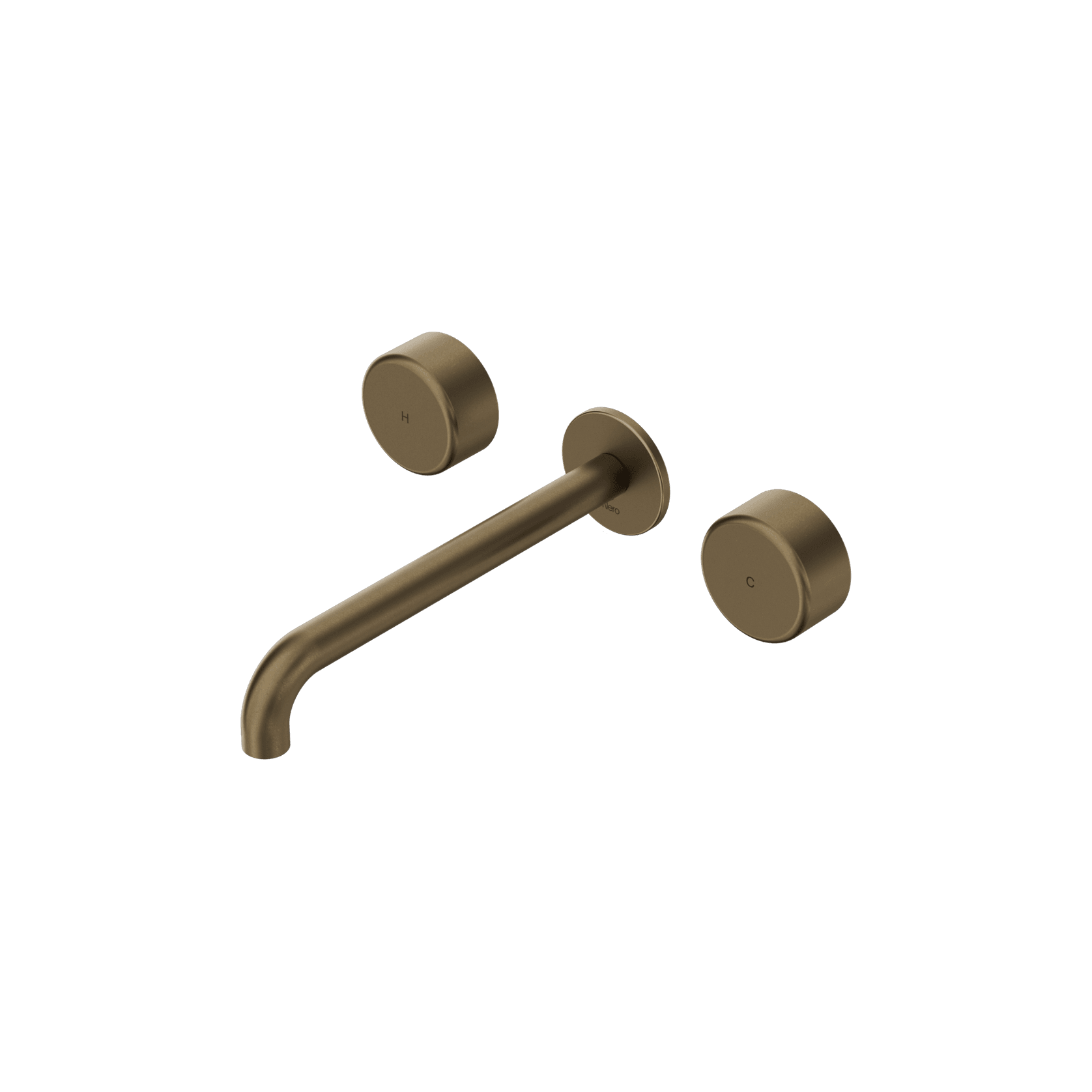 Serenity Wall Basin Set 220mm Spout With Metal Handle Tumbled Antique Brass gallery detail image