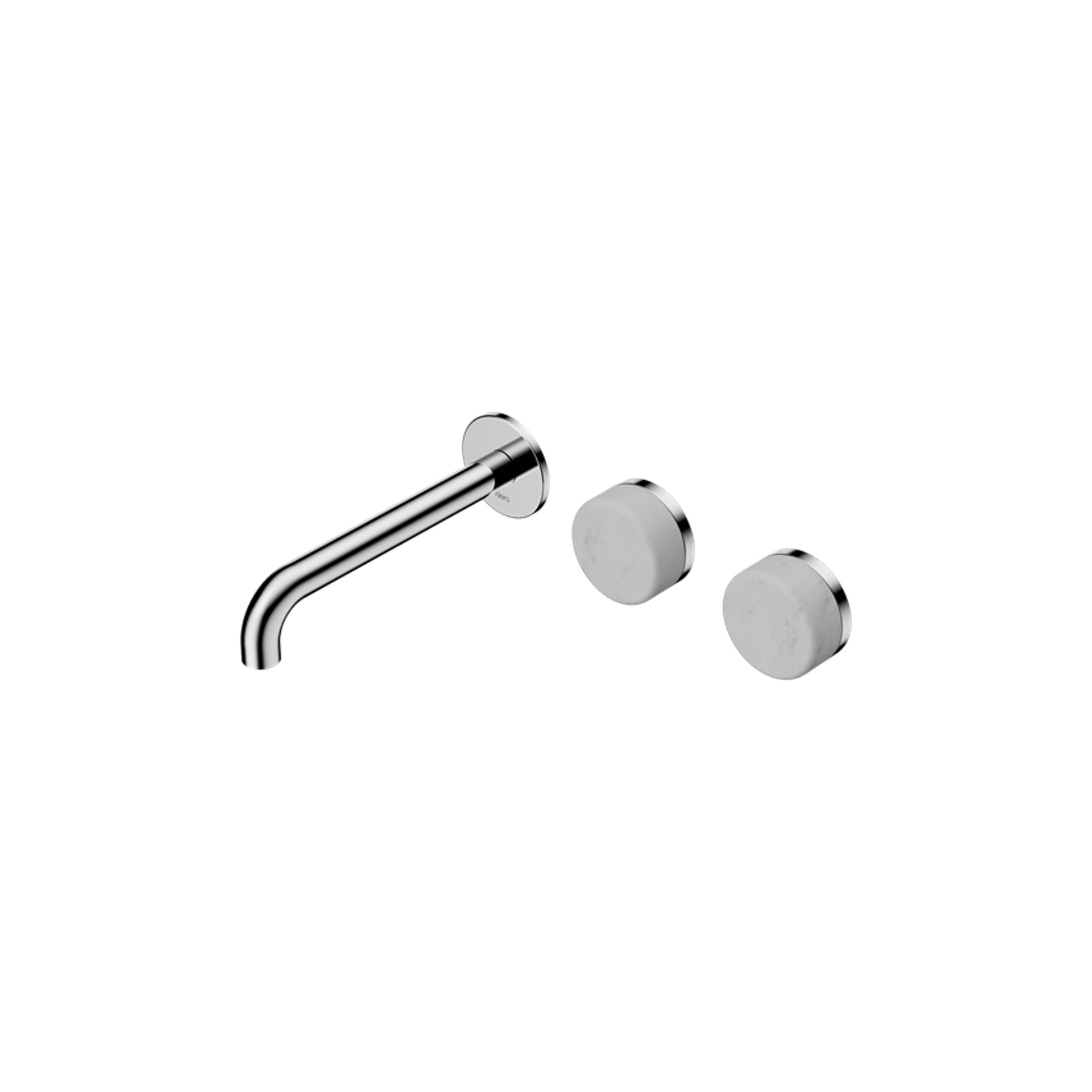Serenity Wall Basin Set 185mm Offset Spout With Carrara Handle Chrome gallery detail image