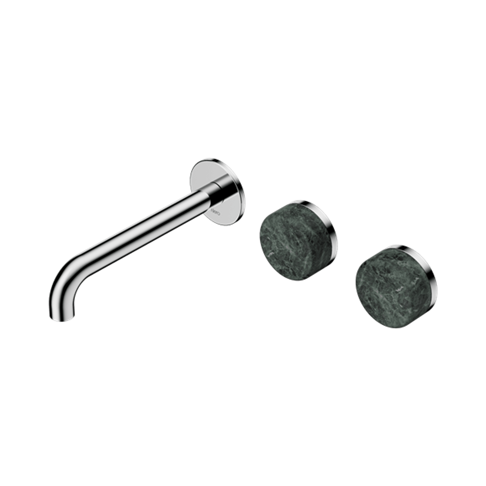 Serenity Wall Basin Set 160mm Offset Spout With Verde Alpi Handle Chrome gallery detail image