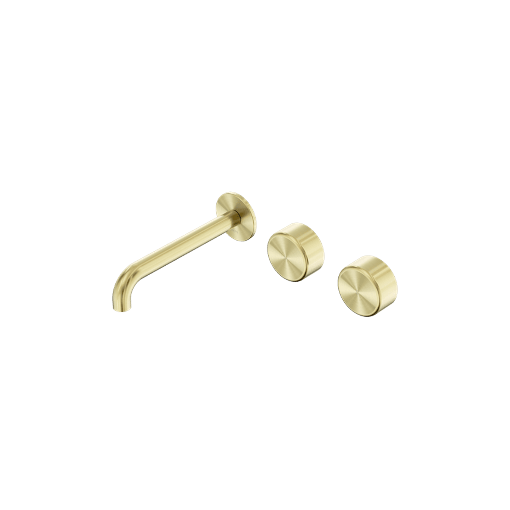 Serenity Wall Basin Set 185mm Offset Spout With Metal Handle Brushed Gold gallery detail image