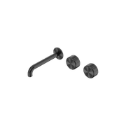 Serenity Wall Basin Set 160mm Offset Spout With Metal Handle Gun Metal gallery detail image