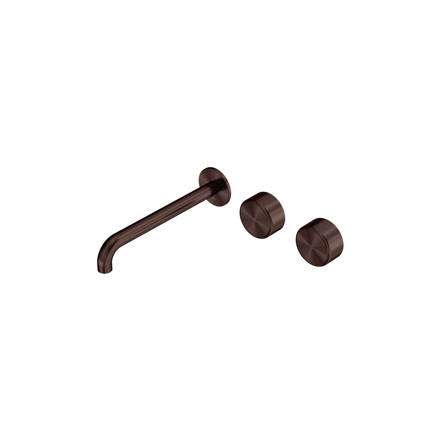 Serenity Wall Basin Set 220mm Offset Spout With Metal Handle Rome Bronze gallery detail image