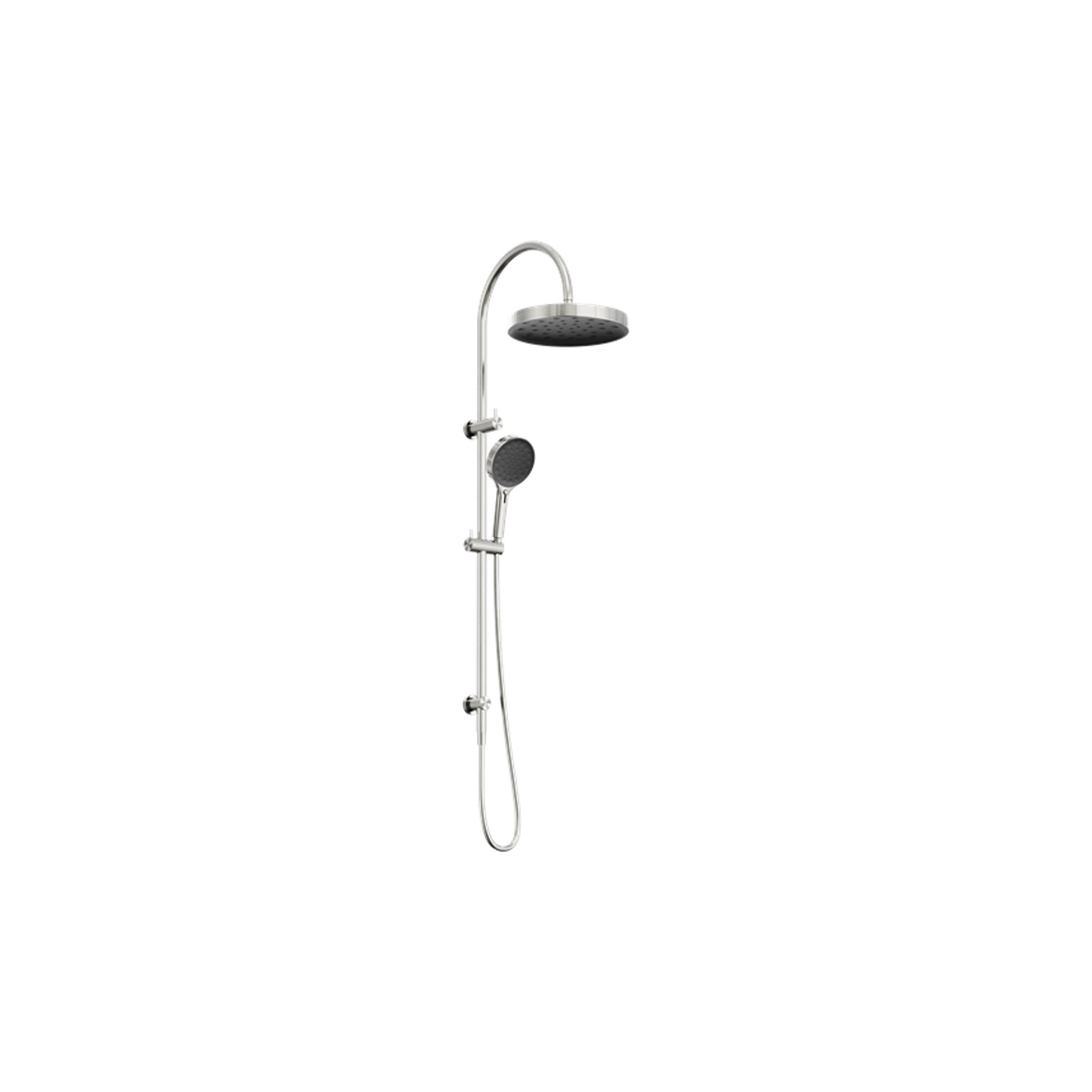 Serenity Twin Shower Brushed Nickel gallery detail image