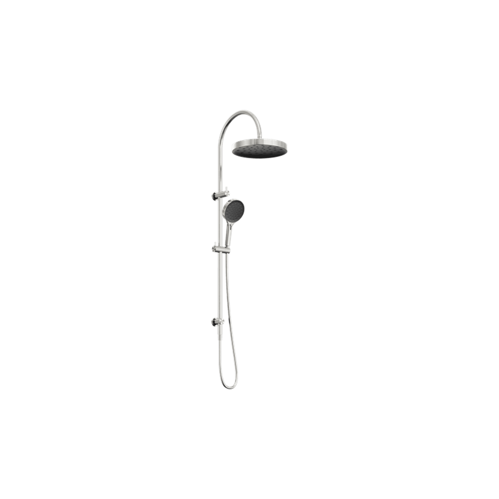 Serenity Twin Shower Brushed Nickel gallery detail image