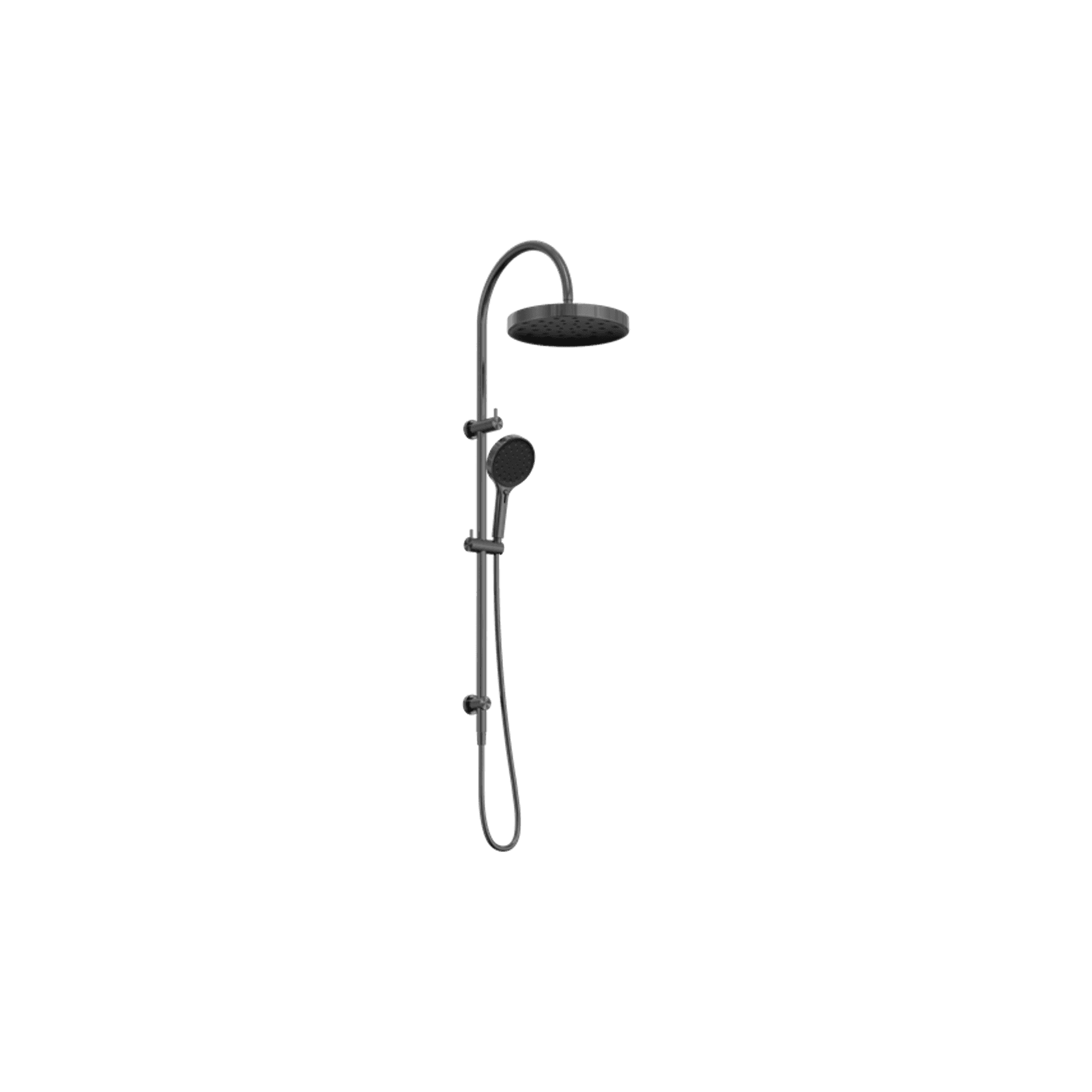 Serenity Twin Shower Gun Metal gallery detail image