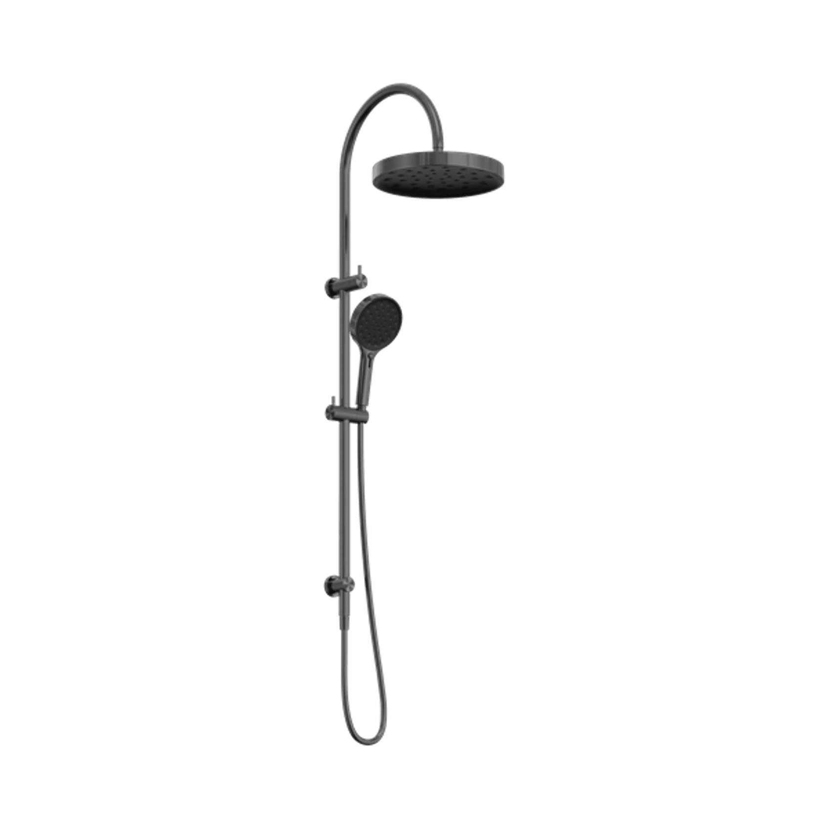 Serenity Twin Shower Gun Metal gallery detail image