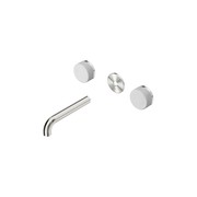 Serenity Wall Basin 160mm Spout + Carrara Handle Brushed Nickel gallery detail image