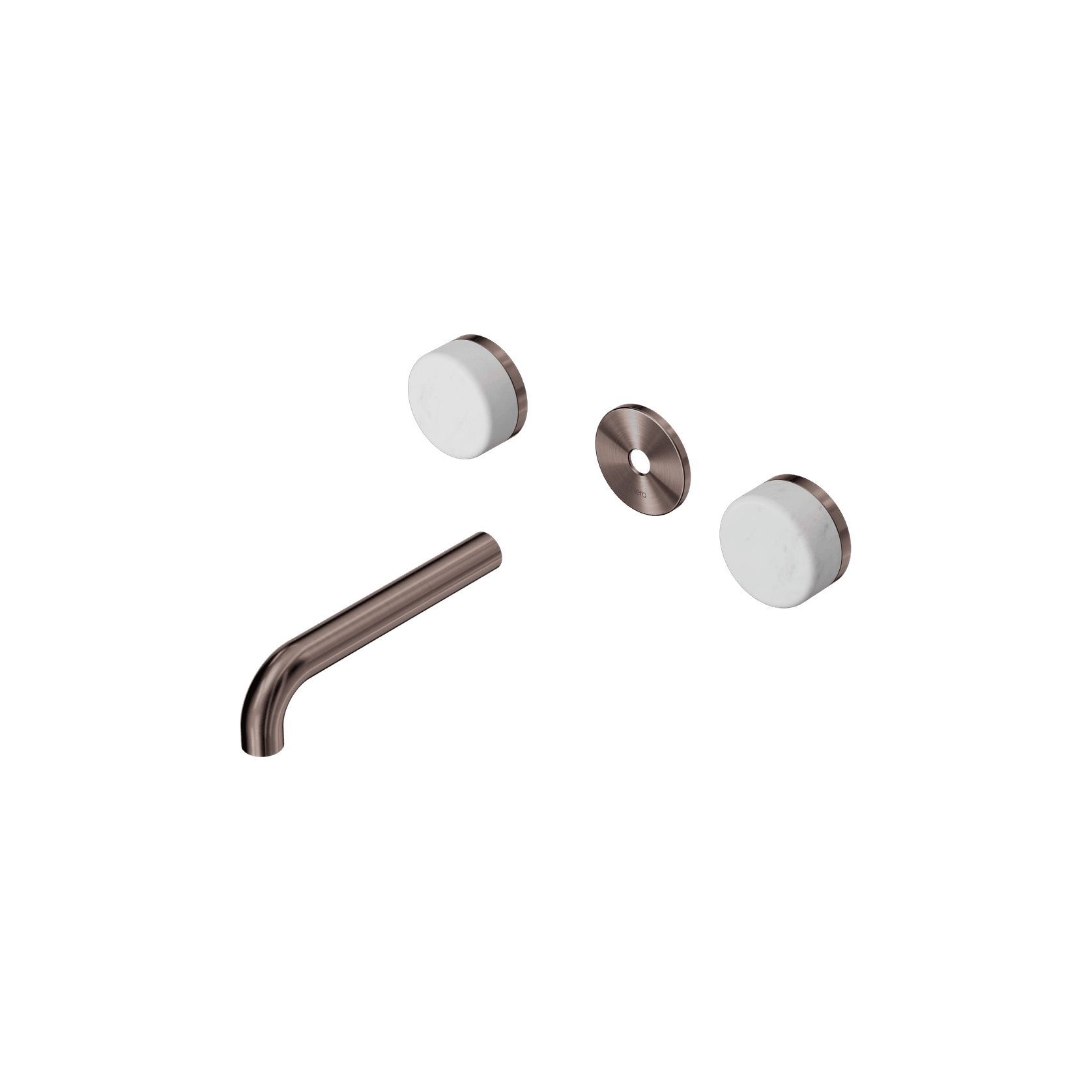 Serenity Wall Basin 160mm Spout + Carrara Handle Brushed Bronze gallery detail image