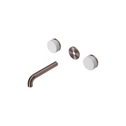 Serenity Wall Basin 160mm Spout + Carrara Handle Brushed Bronze gallery detail image