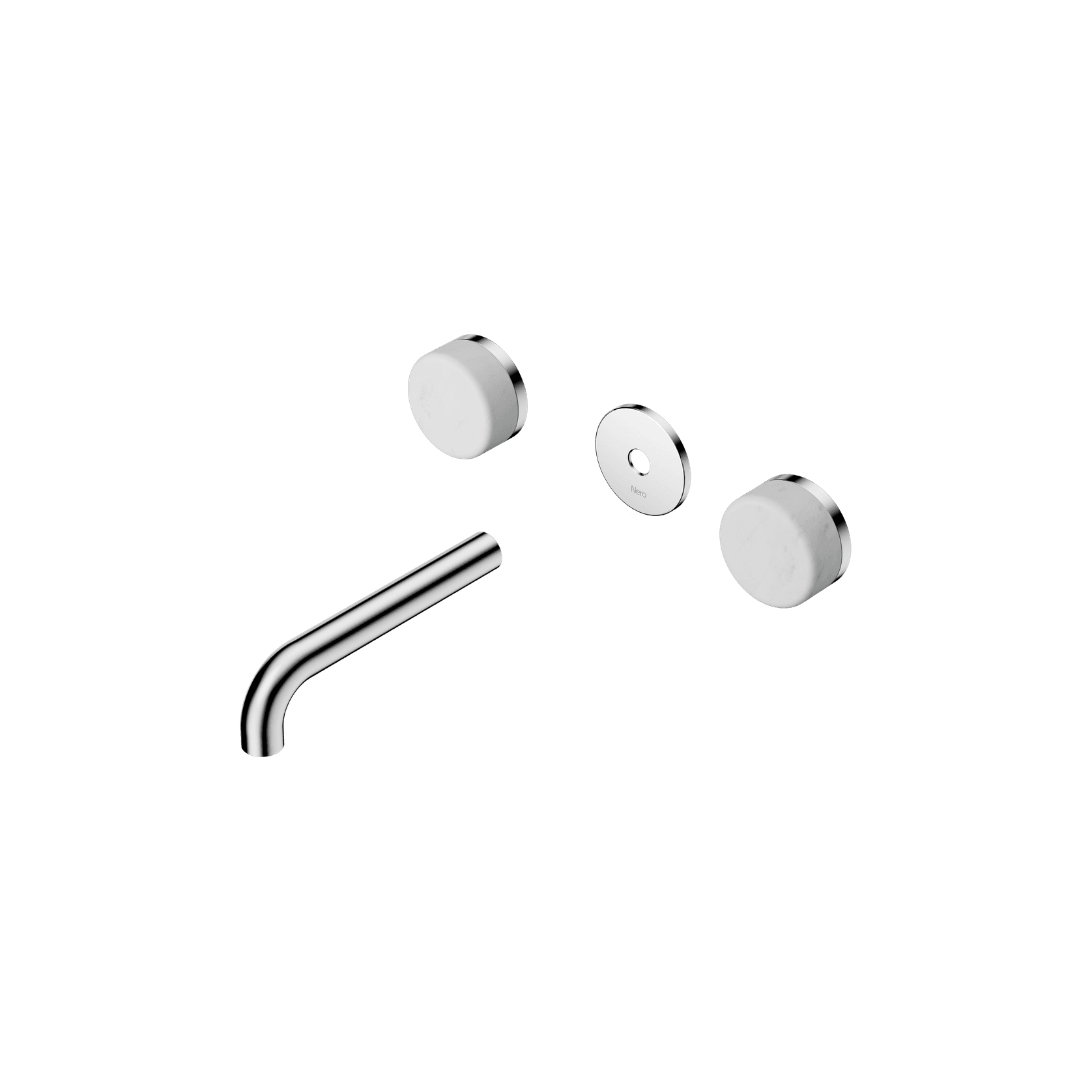 Serenity Wall Basin 160mm Spout + Carrara Handle Chrome gallery detail image