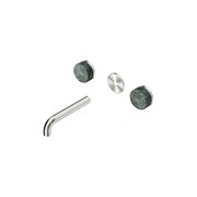 Serenity Wall Basin 160mm Spout + Verde Alpi Handle Brushed Nickel gallery detail image