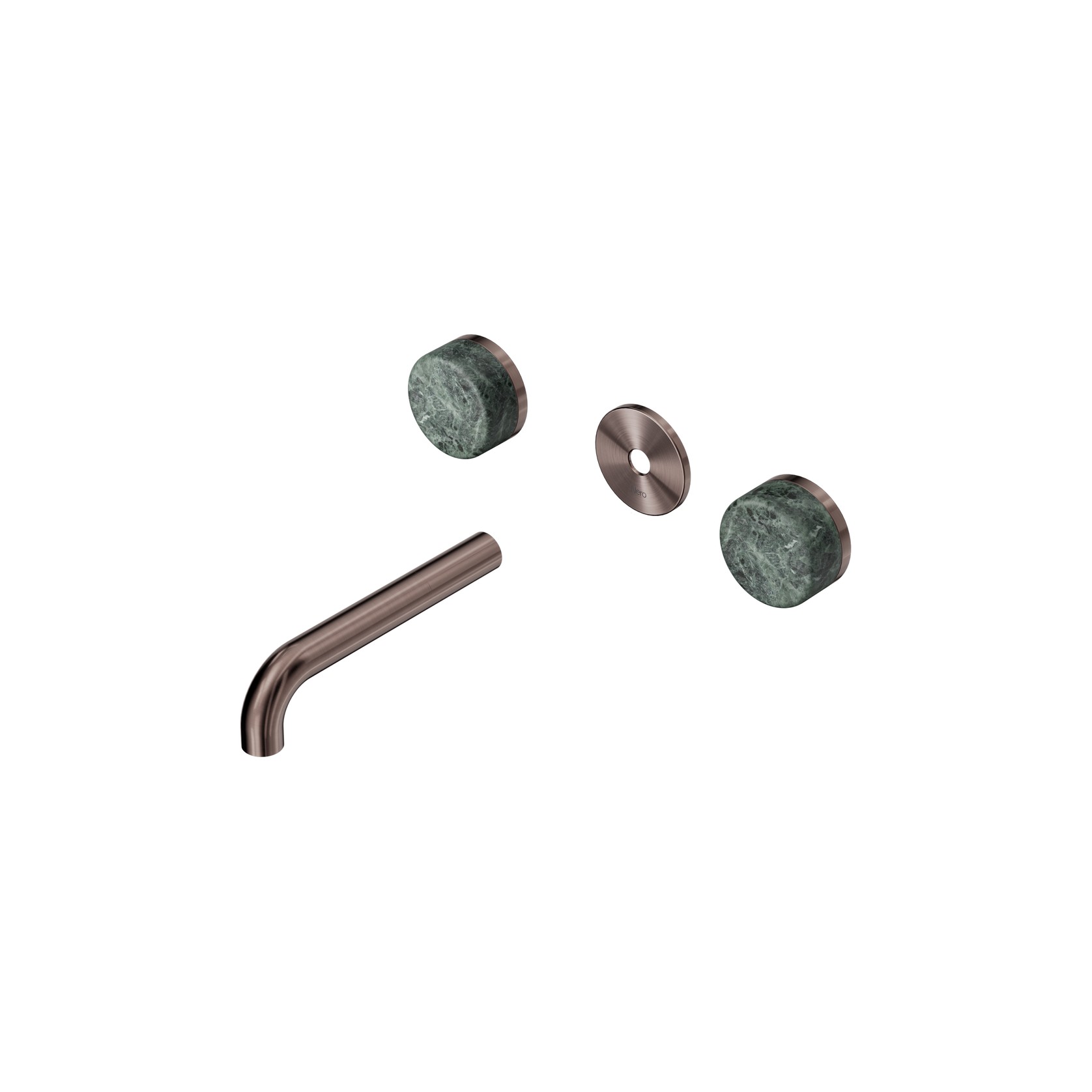 Serenity Wall Basin 160mm Spout + Verde Alpi Handle Brushed Bronze gallery detail image