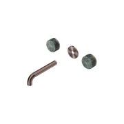 Serenity Wall Basin 160mm Spout + Verde Alpi Handle Brushed Bronze gallery detail image