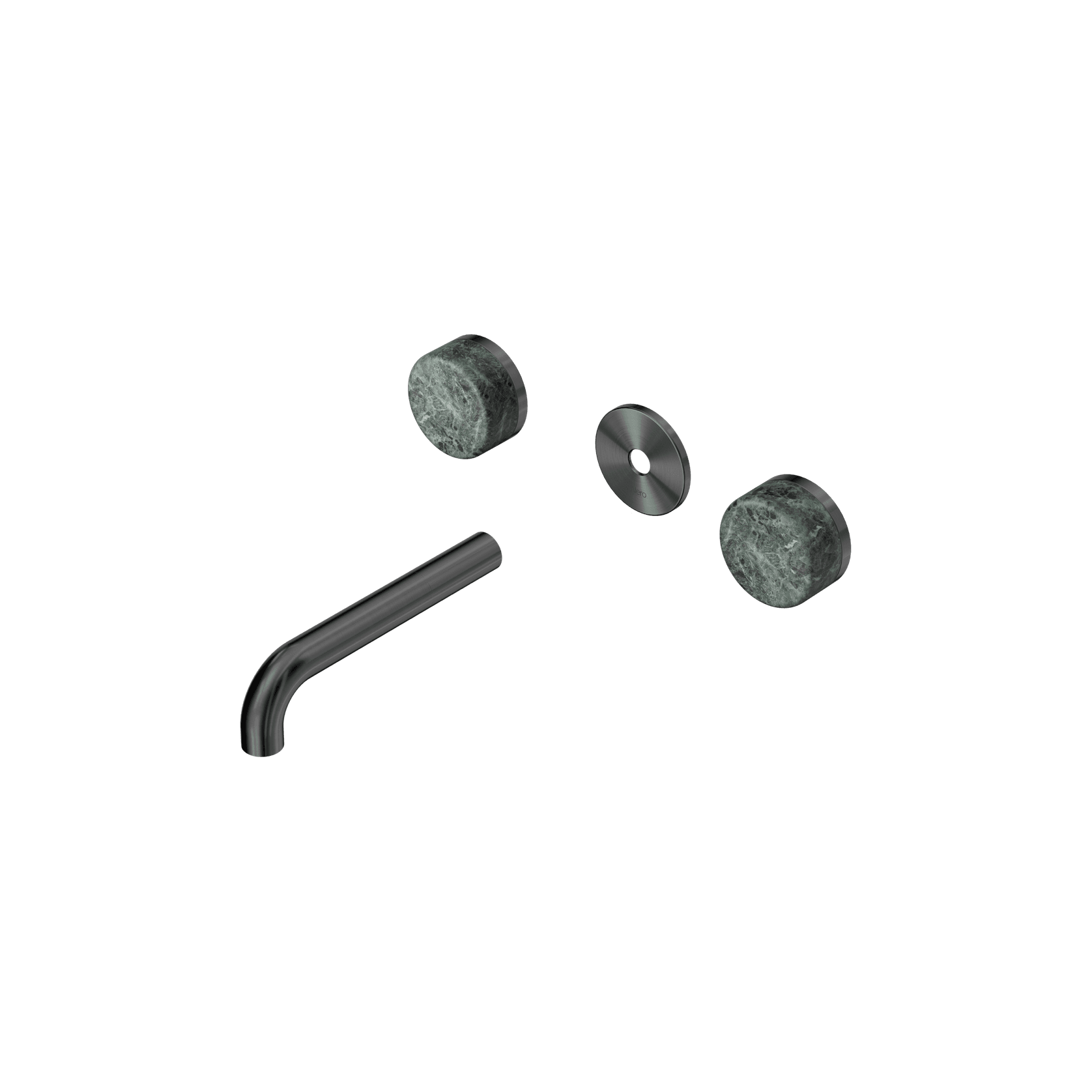 Serenity Wall Basin 160mm Spout + Verde Alpi Handle Gun Metal gallery detail image