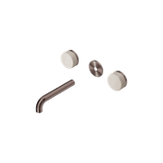 Serenity Wall Basin 160mm Spout + Rome Travertine Handle Brushed Bronze gallery detail image