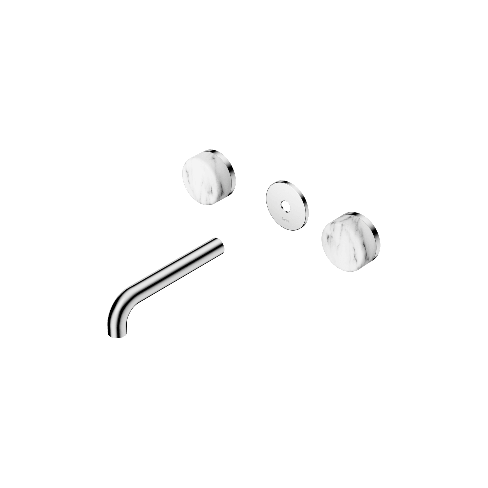 Serenity Wall Basin 160mm Spout + Arabescato Corchia Handle Chrome gallery detail image