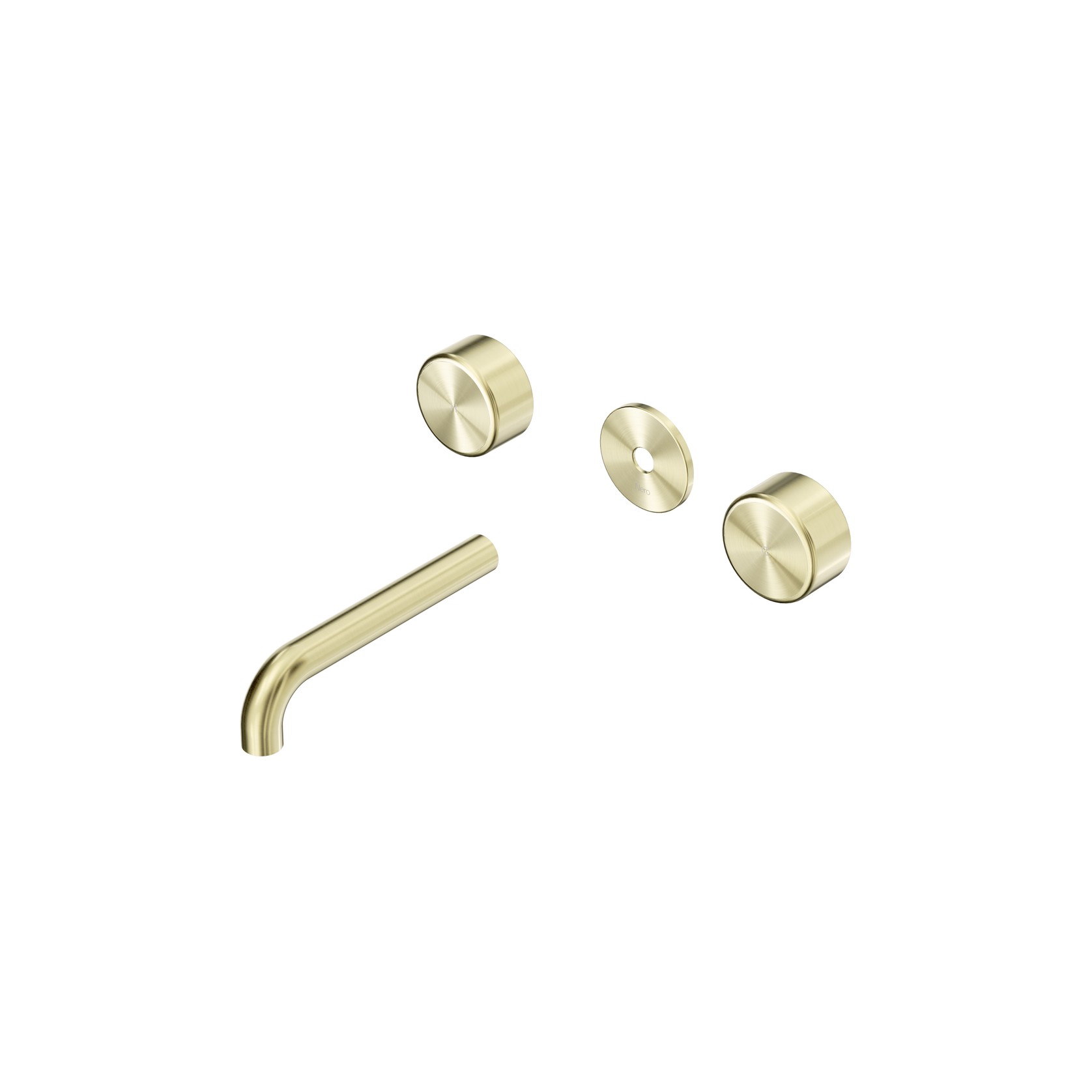 Serenity Wall Basin 160mm Spout + Metal Handle Brushed Gold gallery detail image