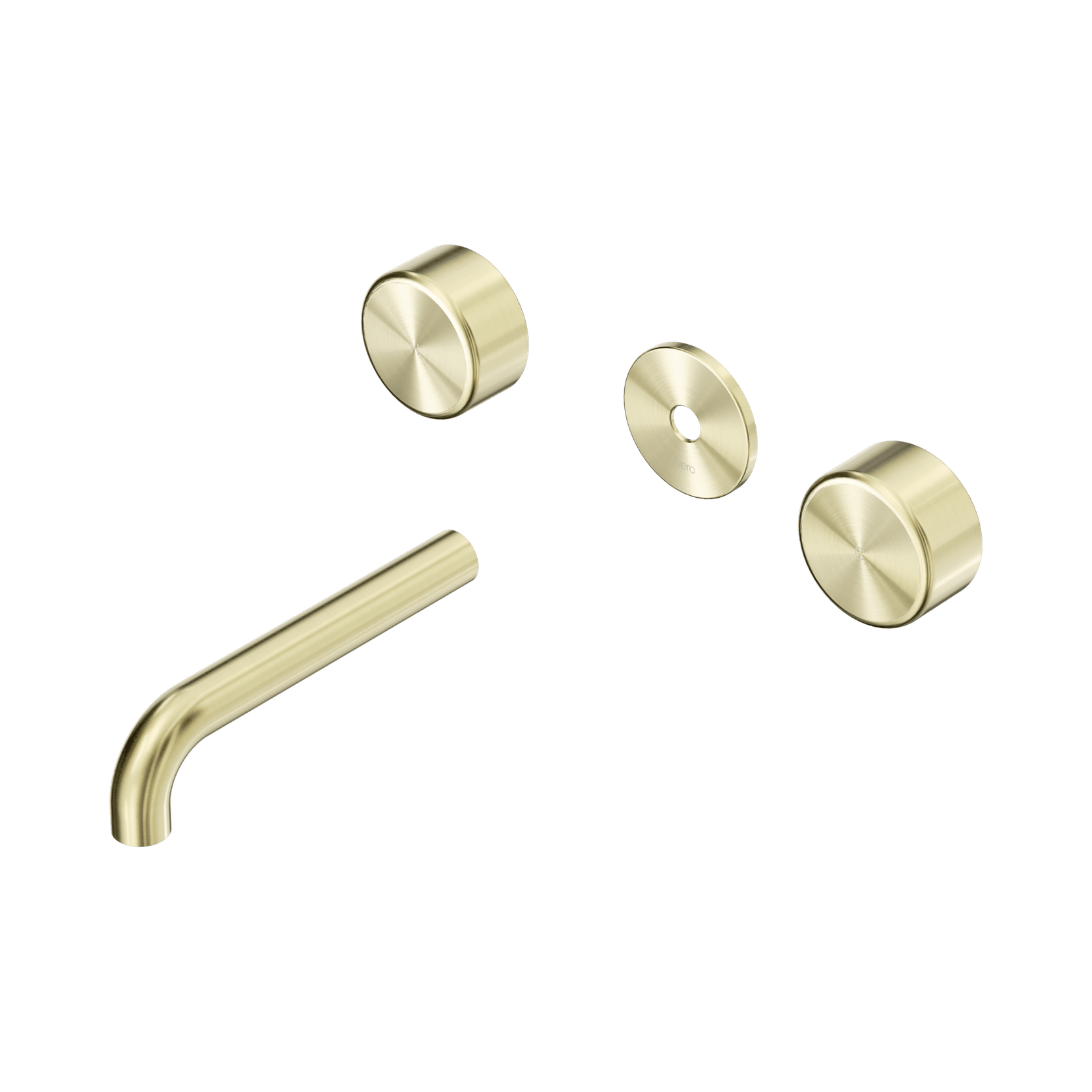Serenity Wall Basin 160mm Spout + Metal Handle Brushed Gold gallery detail image