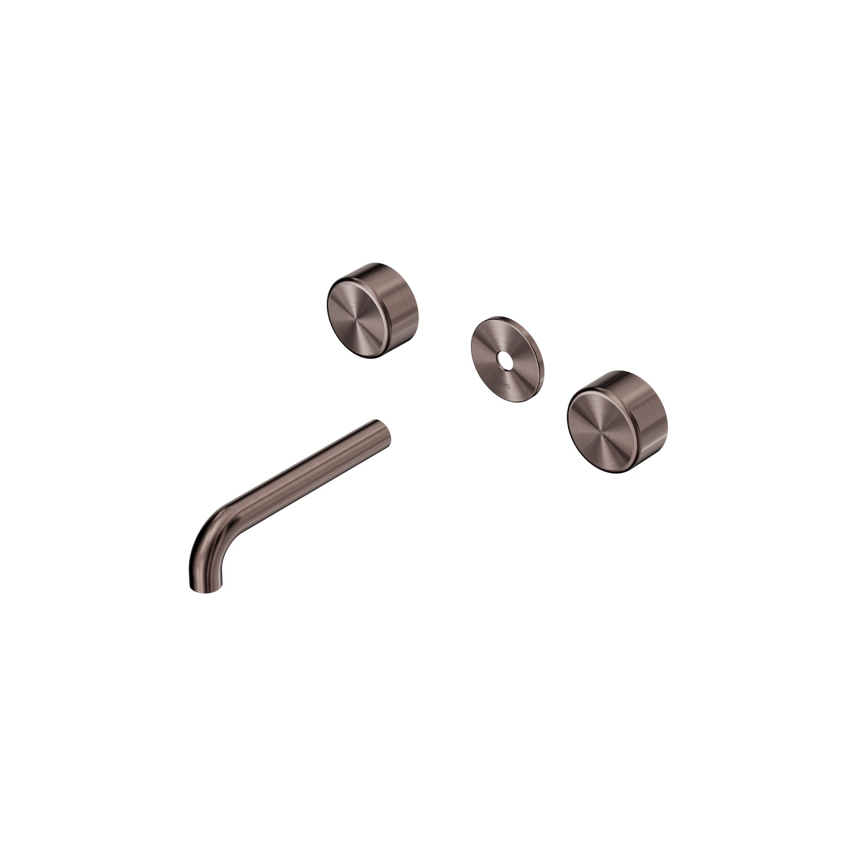 Serenity Wall Basin 160mm Spout + Metal Handle Brushed Bronze gallery detail image
