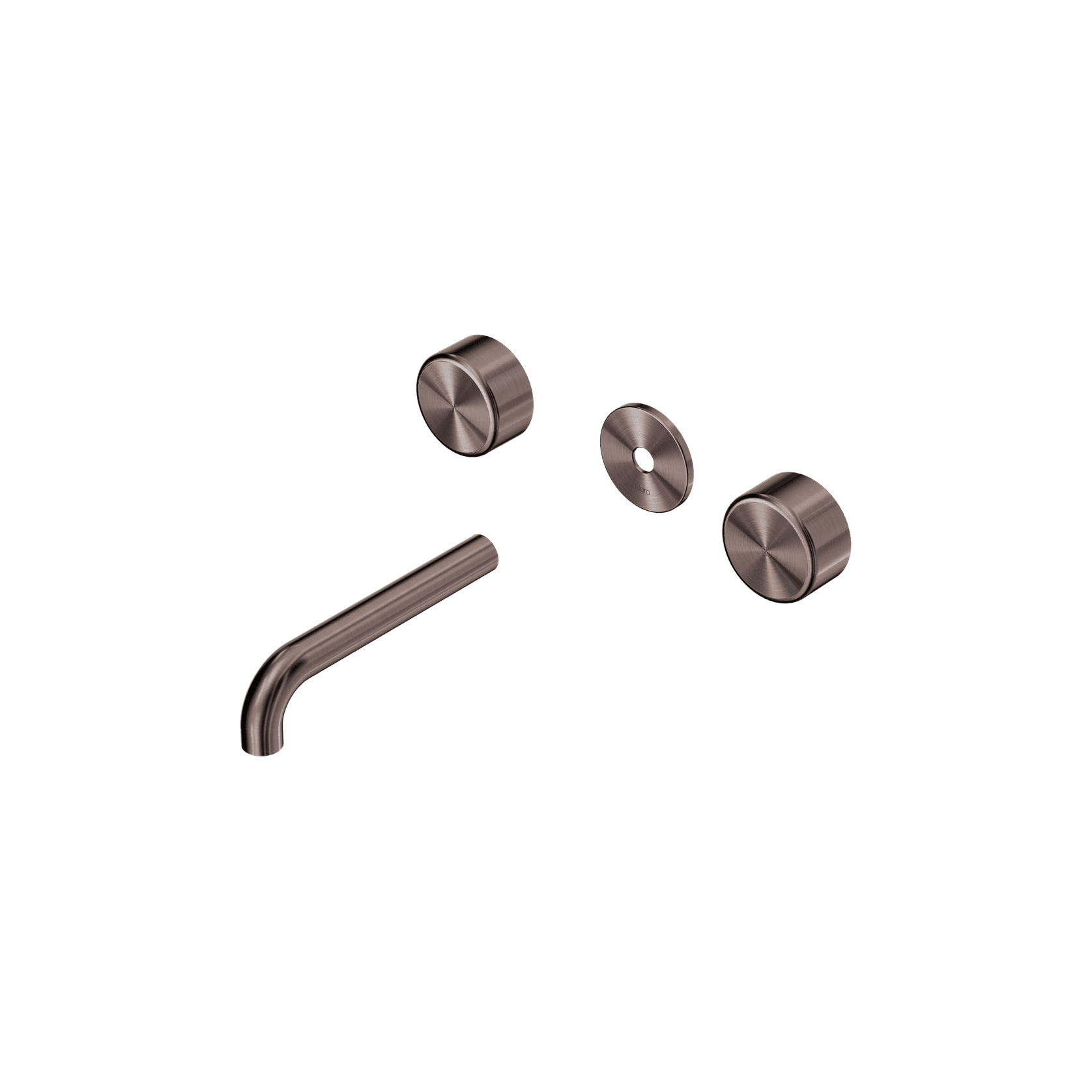 Serenity Wall Basin 160mm Spout + Metal Handle Brushed Bronze gallery detail image