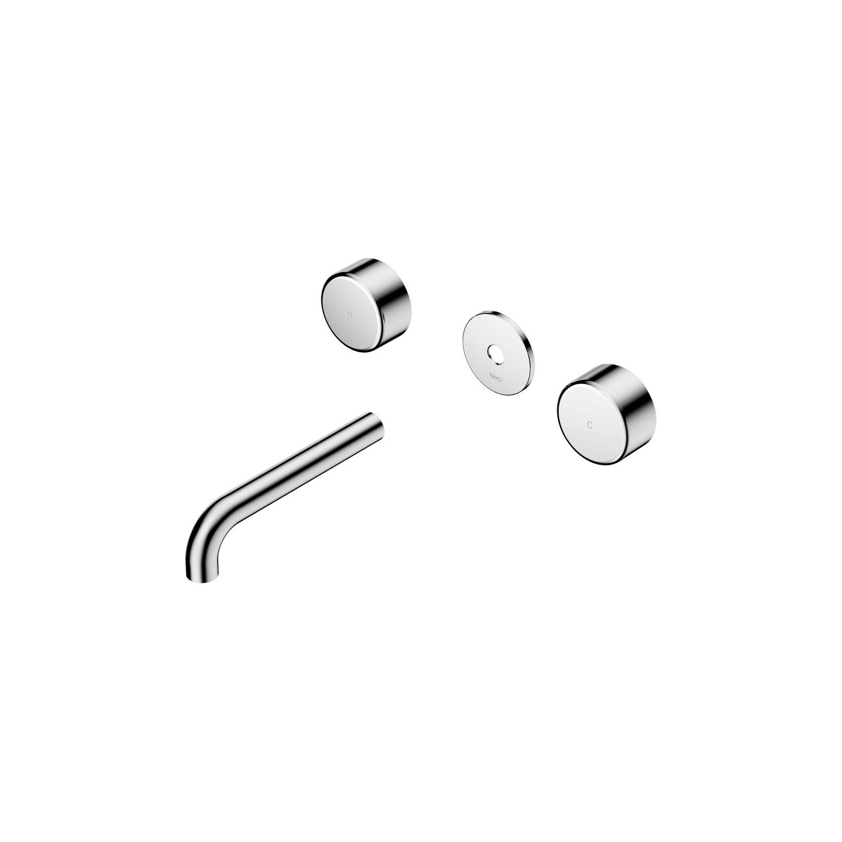 Serenity Wall Basin 160mm Spout + Metal Handle Chrome gallery detail image