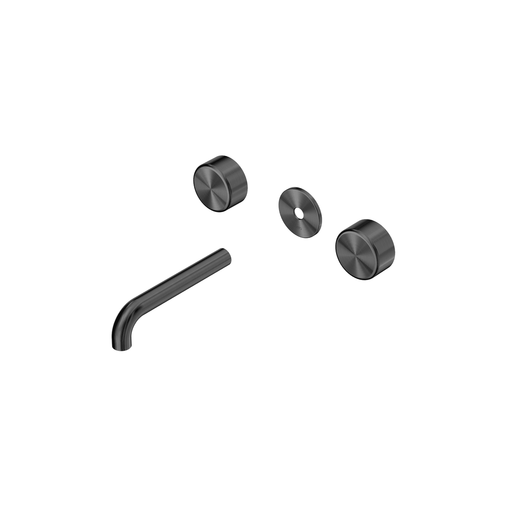 Serenity Wall Basin 160mm Spout + Metal Handle Gun Metal gallery detail image