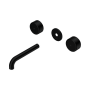 Serenity Wall Basin 160mm Spout + Metal Handle Matte Black gallery detail image