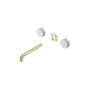 Serenity Wall Basin 185mm Spout + Carrara Handle Brushed Gold gallery detail image