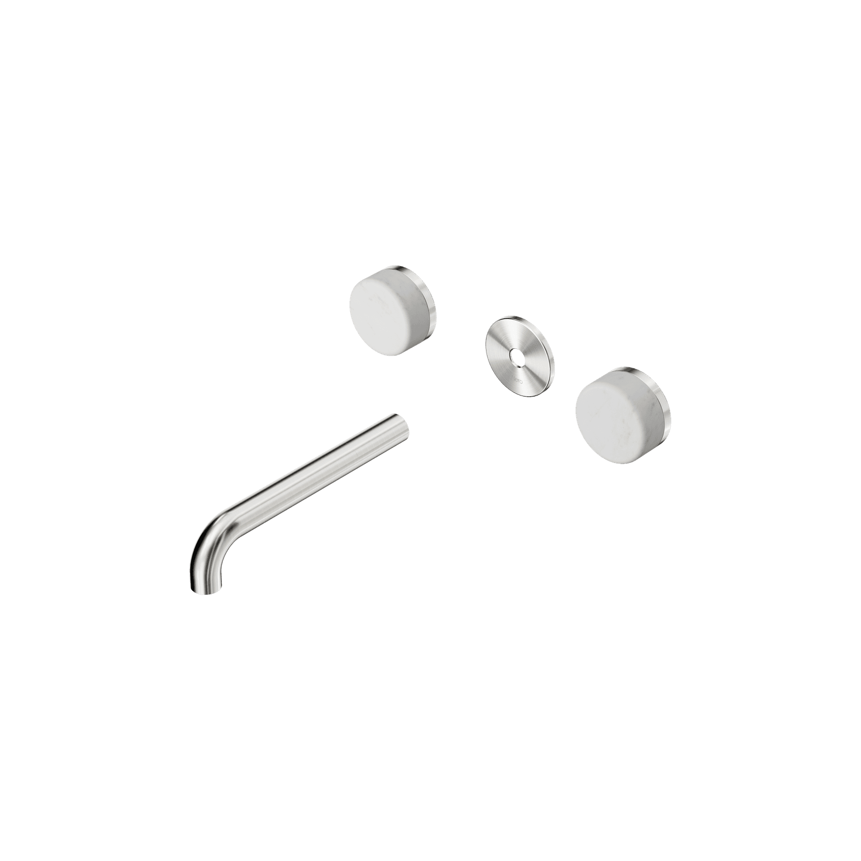 Serenity Wall Basin 185mm Spout + Carrara Handle Brushed Nickel gallery detail image