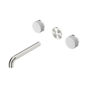 Serenity Wall Basin 185mm Spout + Carrara Handle Brushed Nickel gallery detail image