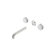 Serenity Wall Basin 185mm Spout + Carrara Handle Brushed Nickel gallery detail image