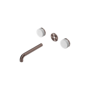 Serenity Wall Basin 185mm Spout + Carrara Handle Brushed Bronze gallery detail image