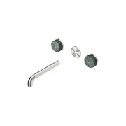 Serenity Wall Basin 185mm Spout + Verde Alpi Handle Brushed Nickel gallery detail image