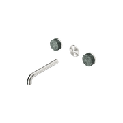 Serenity Wall Basin 185mm Spout + Verde Alpi Handle Brushed Nickel gallery detail image