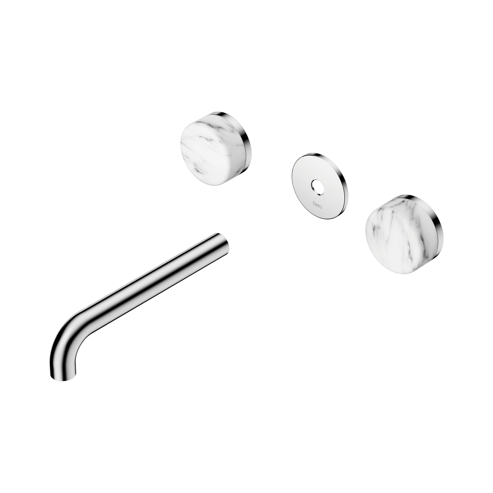 Serenity Wall Basin 185mm Spout + Arabescato Corchia Handle Chrome gallery detail image