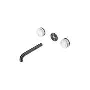 Serenity Wall Basin 185mm Spout + Arabescato Corchia Handle Gun Metal gallery detail image