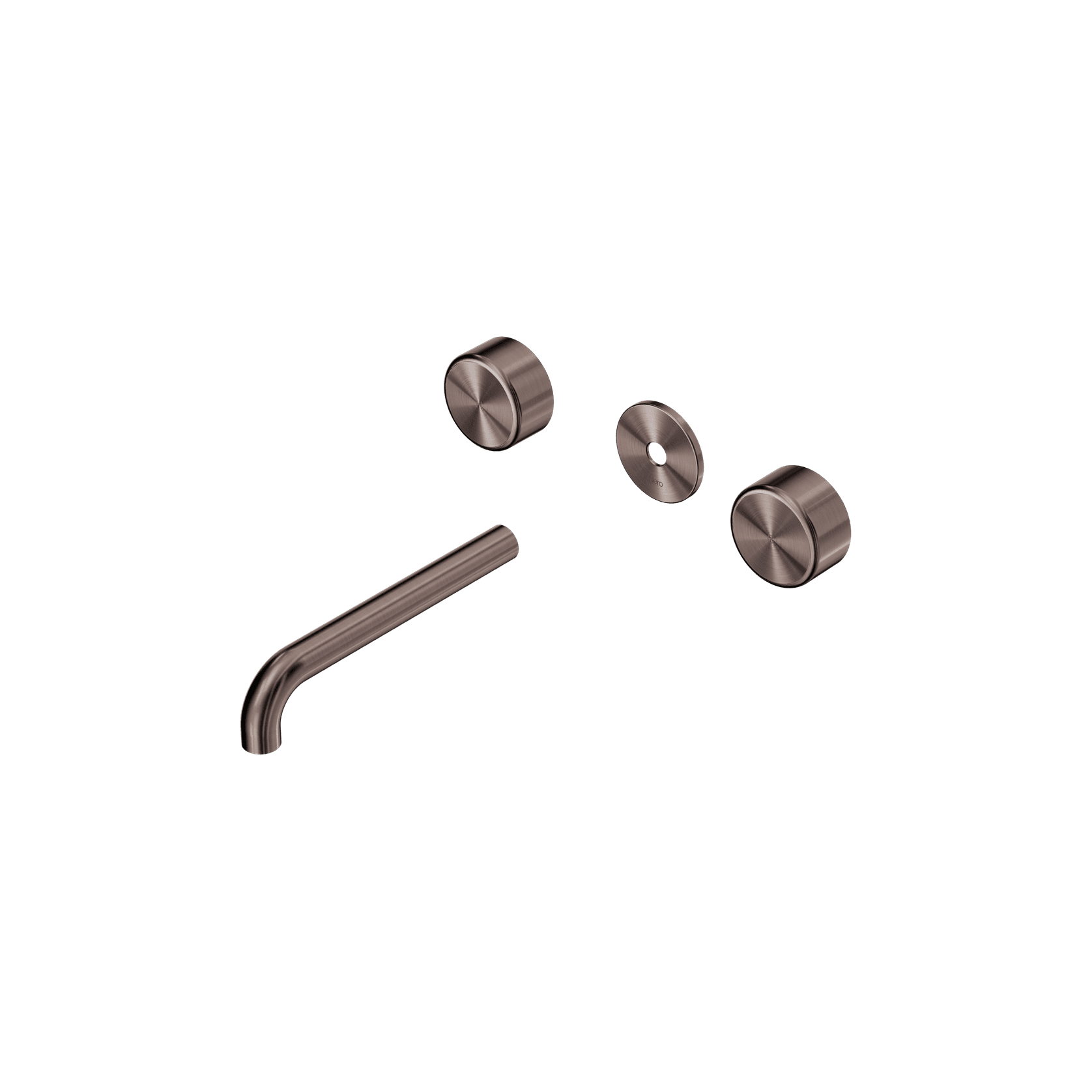 Serenity Wall Basin 185mm Spout + Metal Handle Brushed Bronze gallery detail image