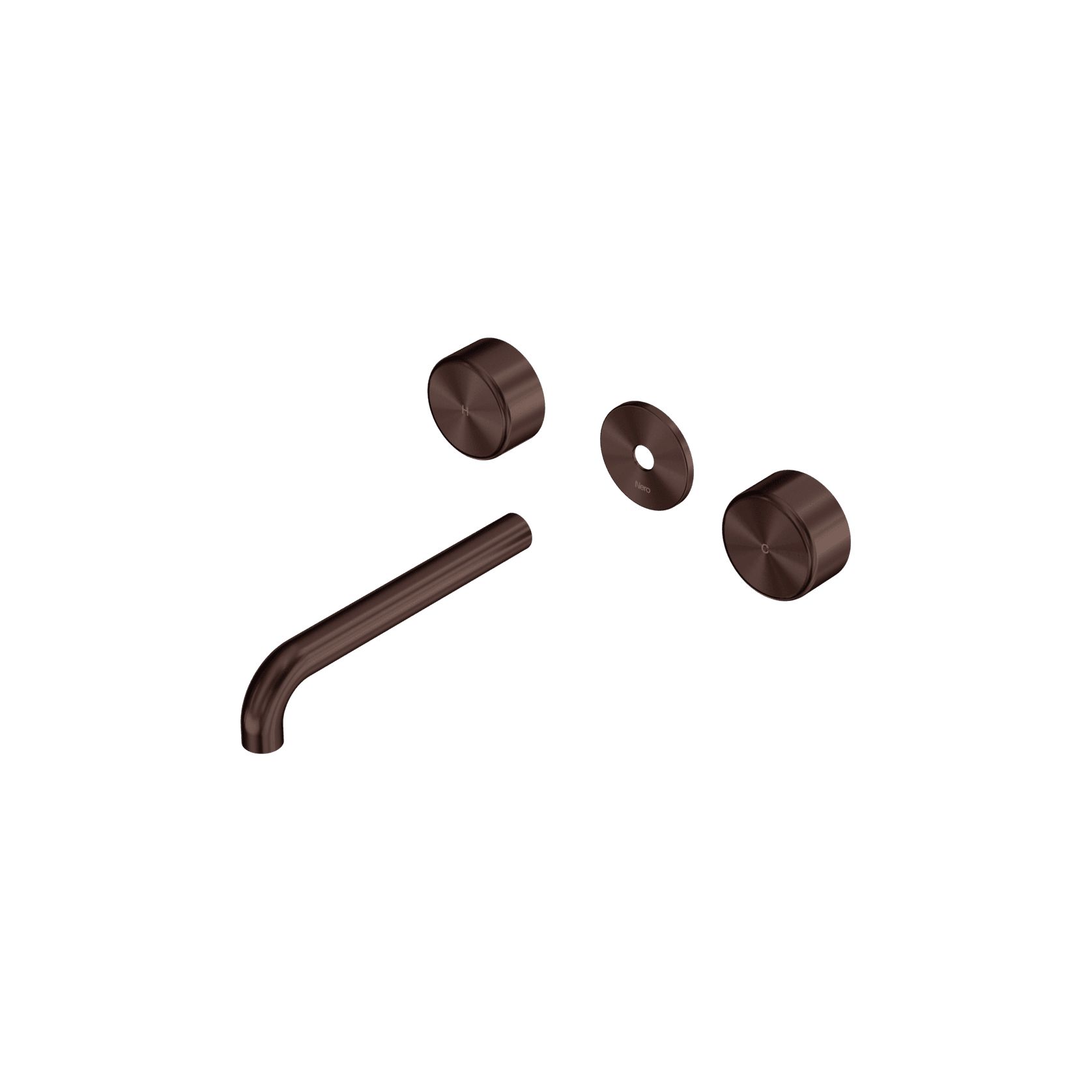 Serenity Wall Basin Set 185mm Spout With Metal Handle Trim Kit Only Rome Bronze gallery detail image