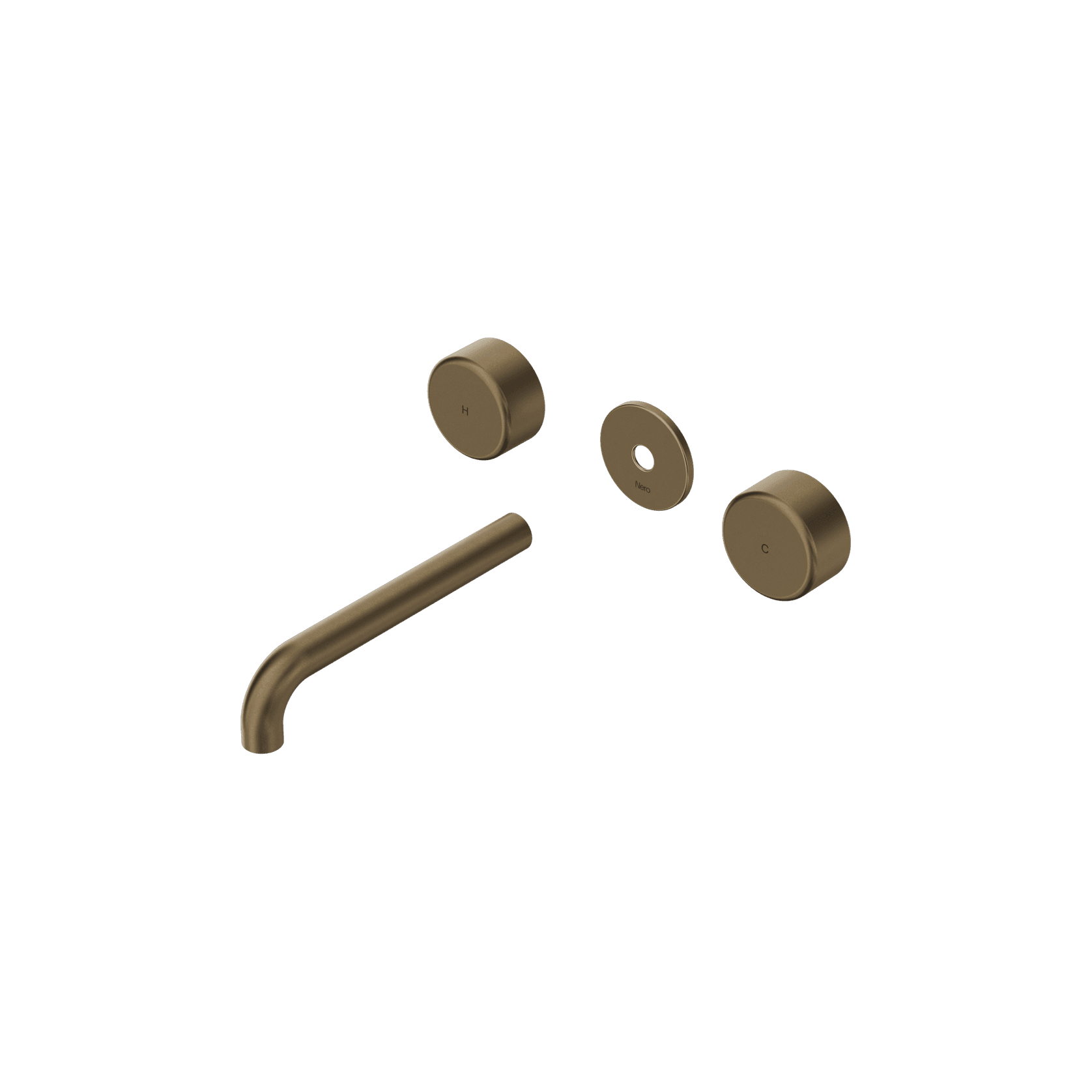 Serenity Wall Basin Set 185mm Spout With Metal Handle Trim Kit Only Tumbled Antique Brass gallery detail image
