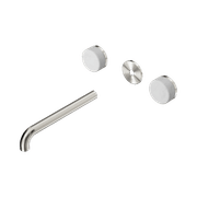 Serenity Wall Basin 220mm Spout + Carrara Handle Brushed Nickel gallery detail image