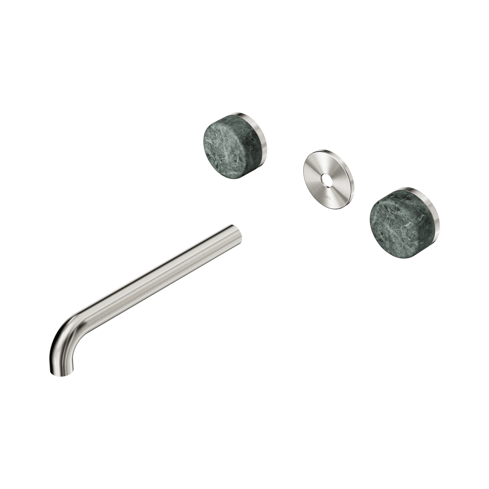 Serenity Wall Basin 220mm Spout + Verde Alpi Handle Brushed Nickel gallery detail image