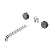Serenity Wall Basin 220mm Spout + Verde Alpi Handle Brushed Nickel gallery detail image