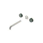 Serenity Wall Basin 220mm Spout + Verde Alpi Handle Brushed Nickel gallery detail image