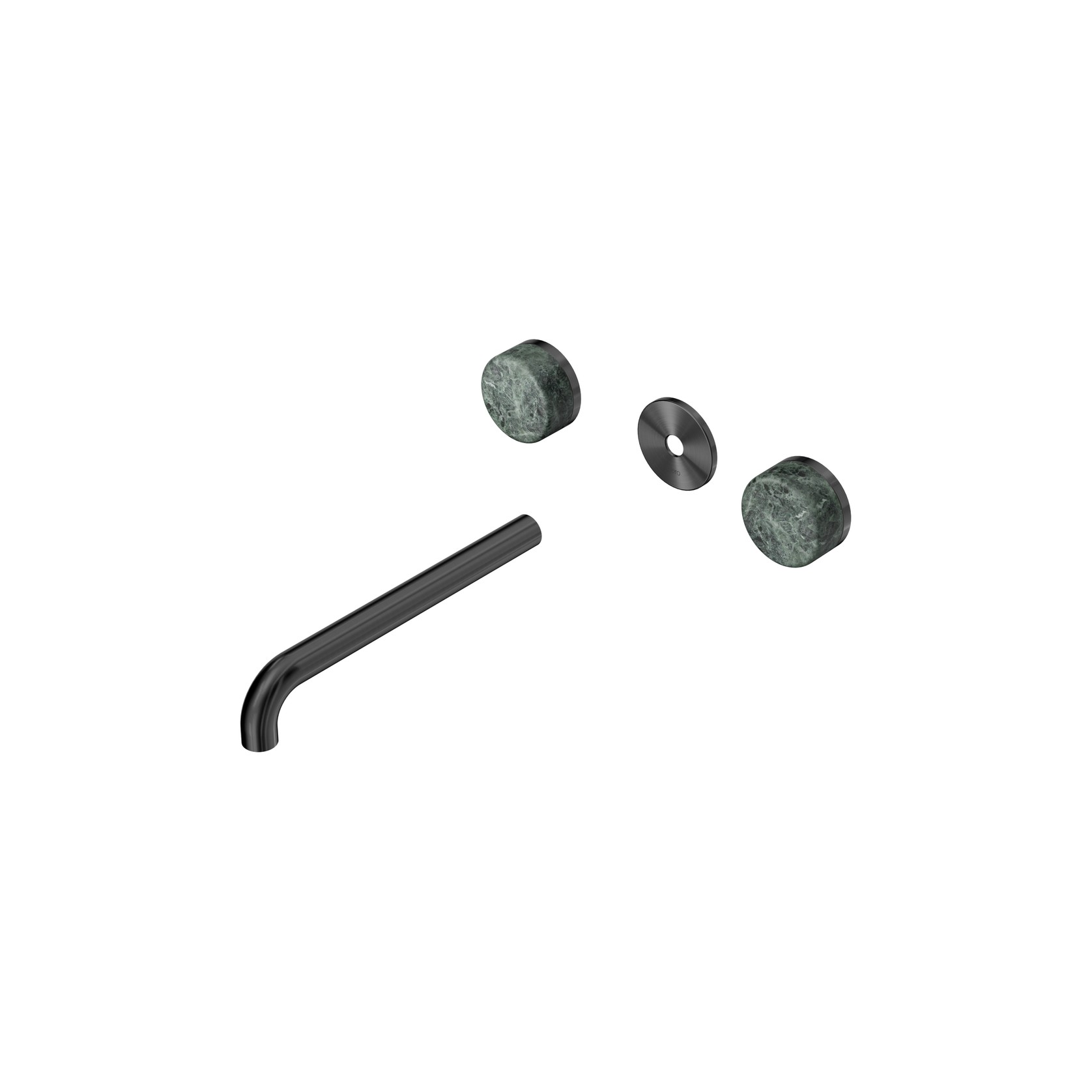 Serenity Wall Basin 220mm Spout + Verde Alpi Handle Gun Metal gallery detail image