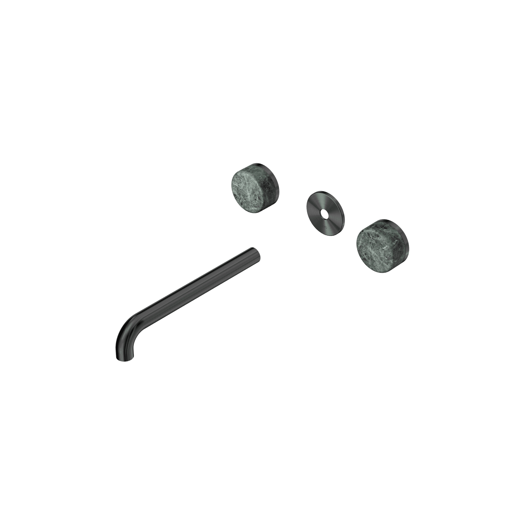 Serenity Wall Basin 220mm Spout + Verde Alpi Handle Gun Metal gallery detail image