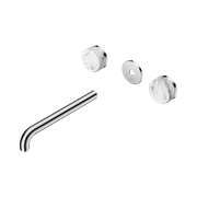 Serenity Wall Basin 220mm Spout + Arabescato Corchia Handle Chrome gallery detail image